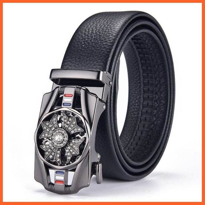 Genuine Leather Belts For Men With Automatic Buckle | whatagift.com.au.