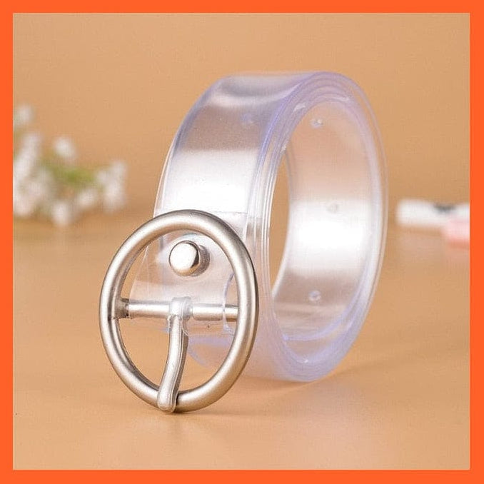 Unisex  Gold Metal Round Buckle Pu Belt Short Waistband | whatagift.com.au.