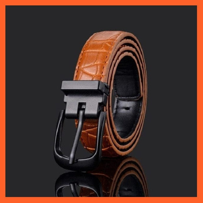 Unisex  Gold Metal Round Buckle Pu Belt Short Waistband | whatagift.com.au.