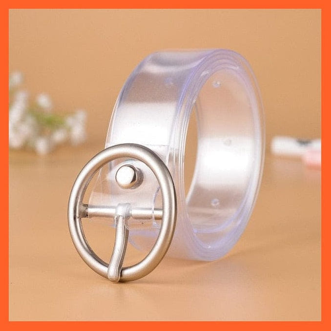 Unisex  Gold Metal Round Buckle Short Pu Belt Waistband | whatagift.com.au.