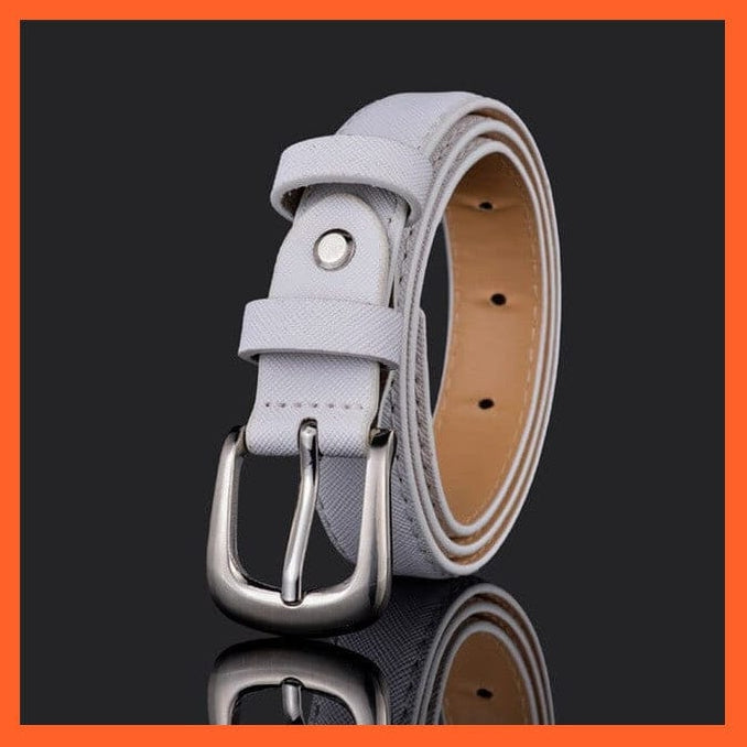 Unisex  Gold Metal Round Buckle Short Pu Belt Waistband | whatagift.com.au.