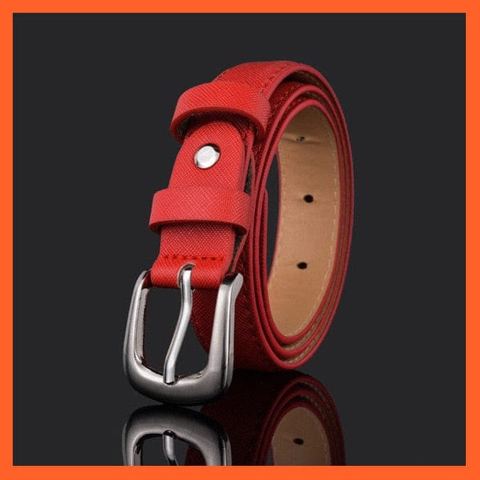 Unisex  Gold Metal Round Buckle Short Pu Belt Waistband | whatagift.com.au.