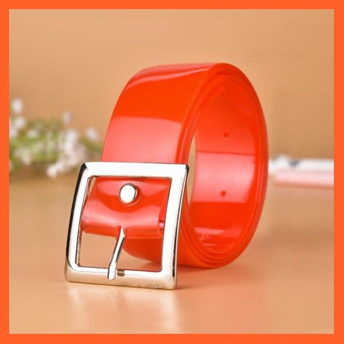 Unisex  Gold Metal Round Buckle Short Pu Belt Waistband | whatagift.com.au.
