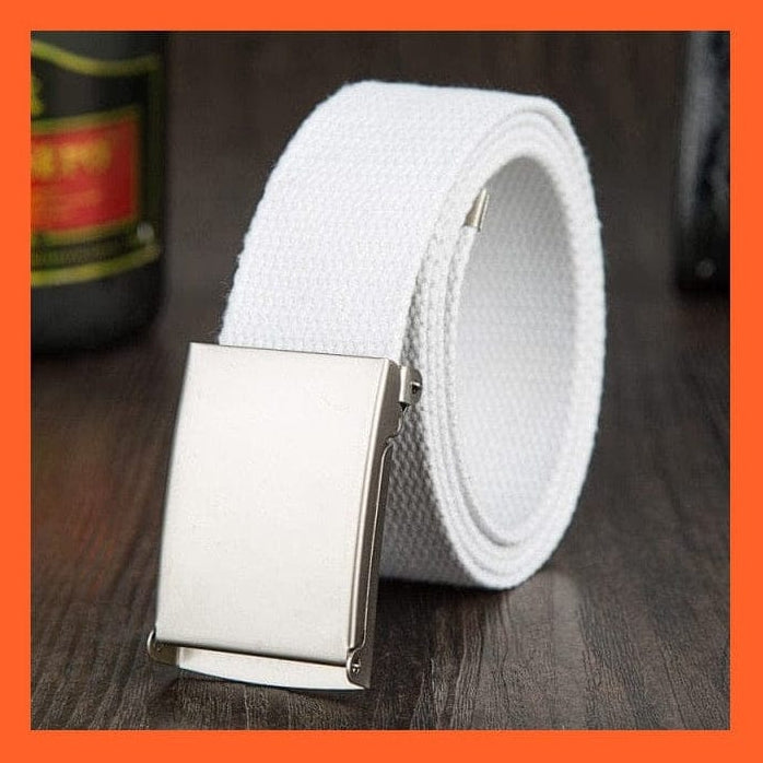 whatagift.com.au Belt white / 150cm Candy Color Canvas Luxury Belt  For Men Women