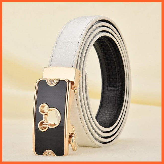 Fashionable Automatic Buckle Leather Belts For Women | whatagift.com.au.
