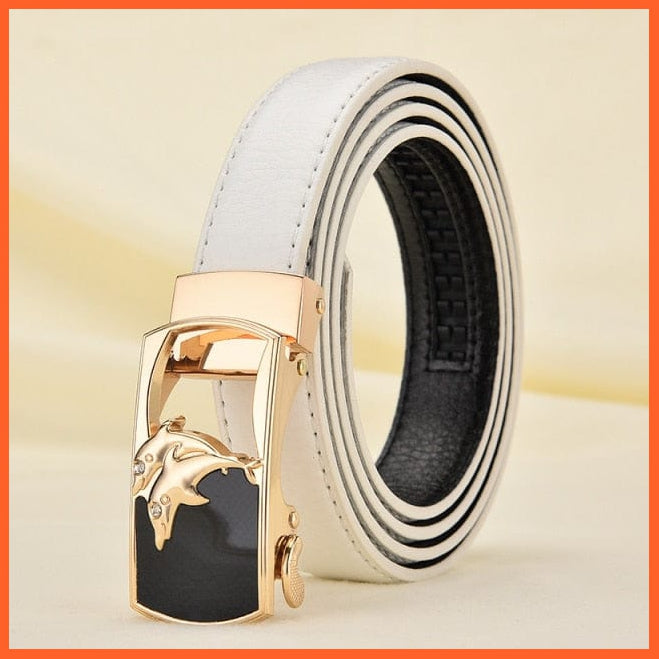 Fashionable Automatic Buckle Leather Belts For Women | whatagift.com.au.
