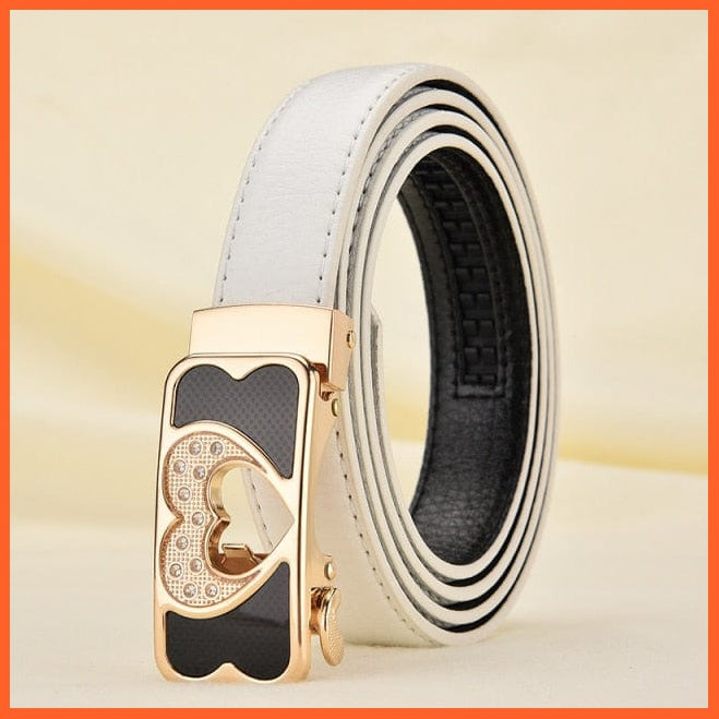 Fashionable Automatic Buckle Leather Belts For Women | whatagift.com.au.