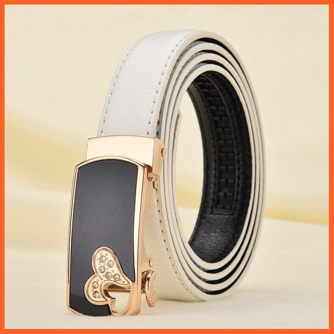 Fashionable Automatic Buckle Leather Belts For Women | whatagift.com.au.