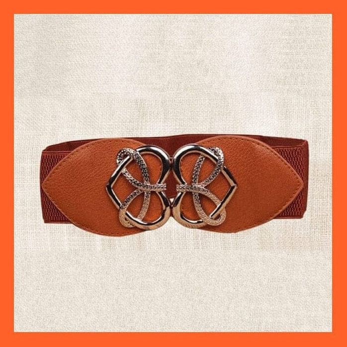 whatagift.com.au Belt Women Elastic Wide Belt Thick Vintage Totem Print Leather Waist Belt