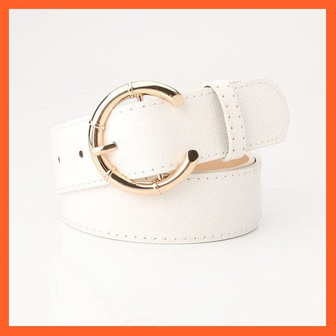 Women Pu Leather Belt 66 Styles Metal Buckle Waistband | whatagift.com.au.