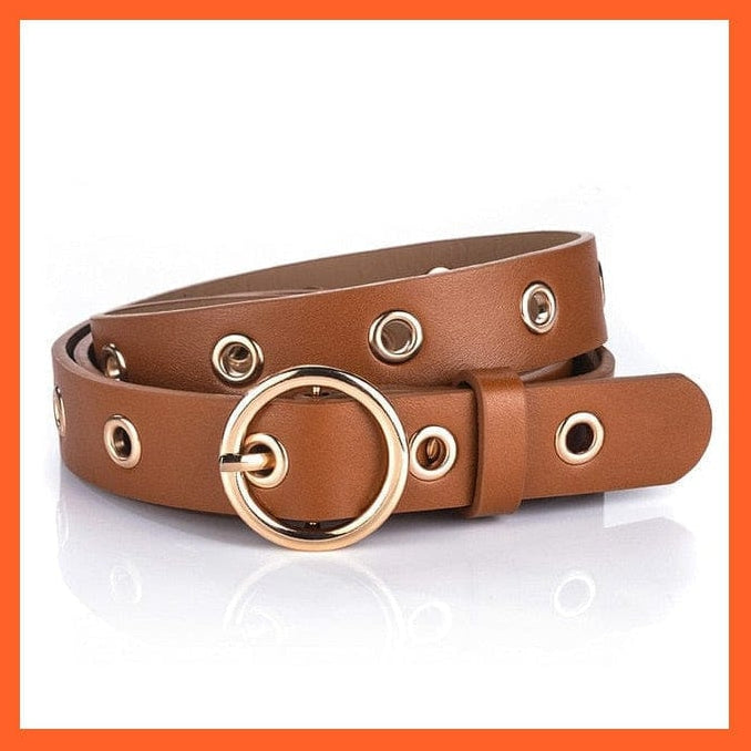 Women Pu Leather Belt 66 Styles Metal Buckle Waistband | whatagift.com.au.