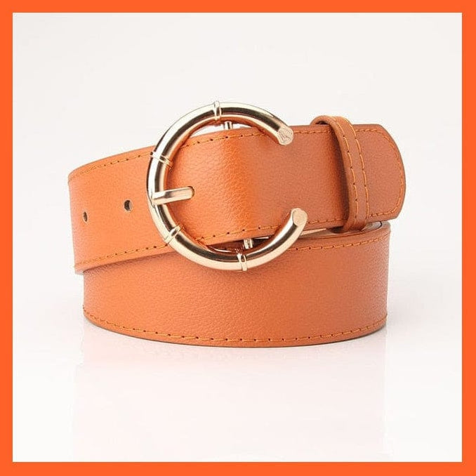 Women Pu Leather Belt 66 Styles Metal Buckle Waistband | whatagift.com.au.