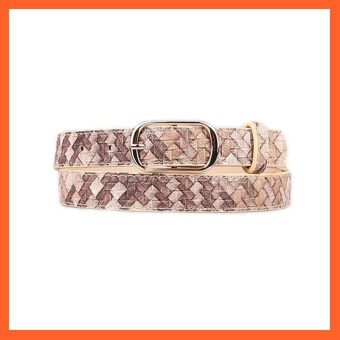 Women Pu Leather Belt 66 Styles Metal Buckle Waistband | whatagift.com.au.