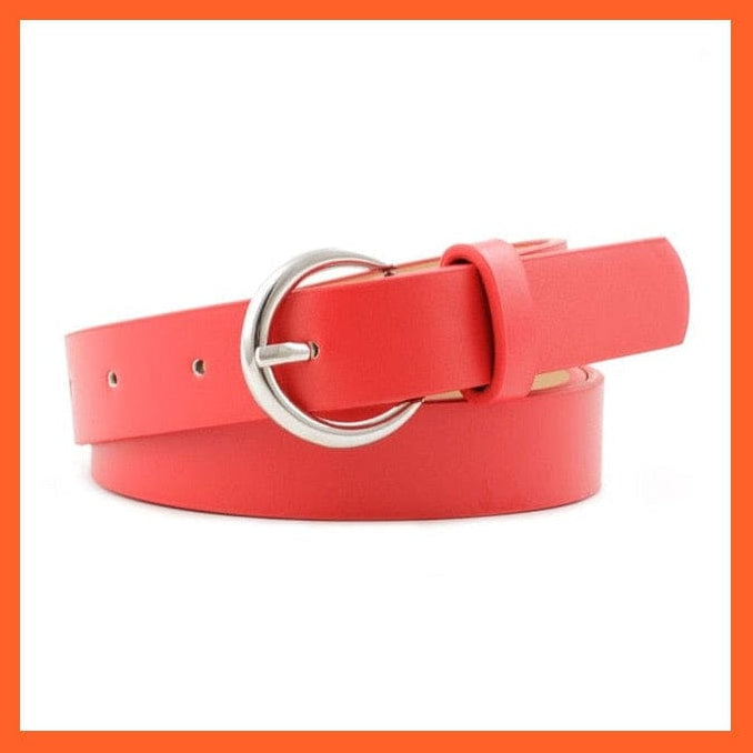 Women Pu Leather Belt 66 Styles Metal Buckle Waistband | whatagift.com.au.
