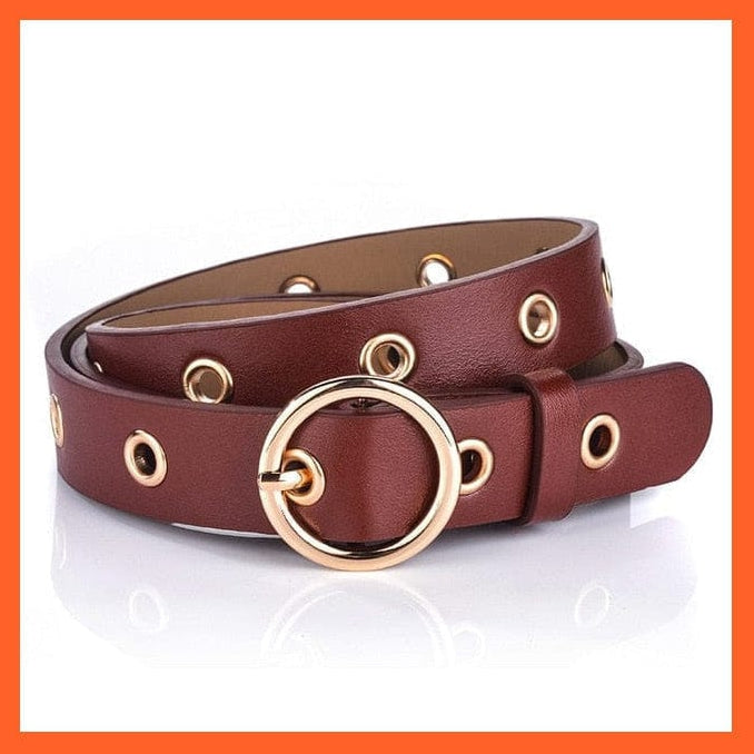 Women Pu Leather Belt 66 Styles Metal Buckle Waistband | whatagift.com.au.