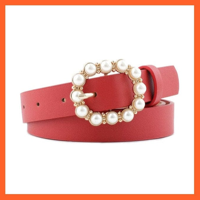 Women Pu Leather Belt 66 Styles Metal Buckle Waistband | whatagift.com.au.