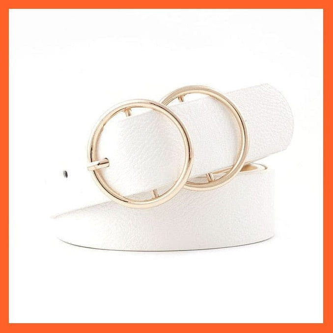 Women Pu Leather Belt 66 Styles Metal Buckle Waistband | whatagift.com.au.