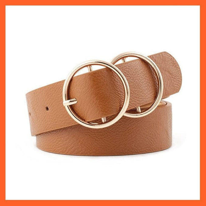 Women Pu Leather Belt 66 Styles Metal Buckle Waistband | whatagift.com.au.