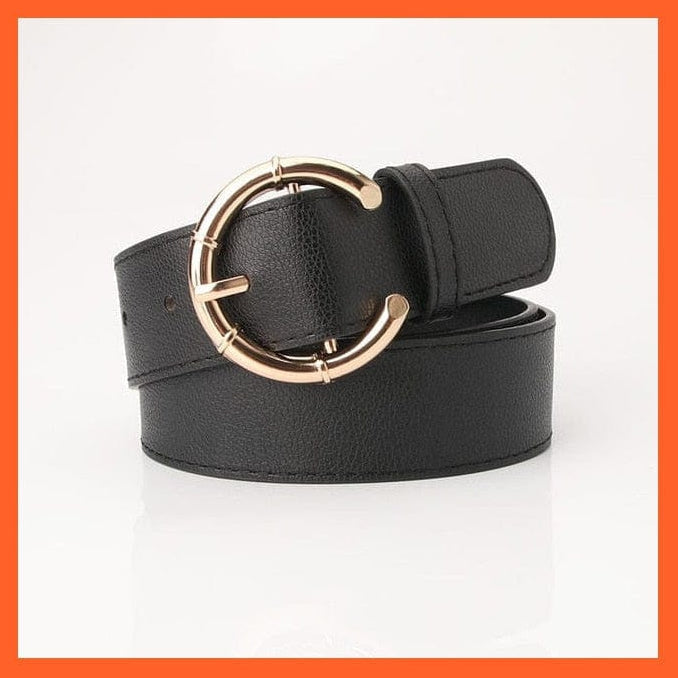 Women Pu Leather Belt 66 Styles Metal Buckle Waistband | whatagift.com.au.