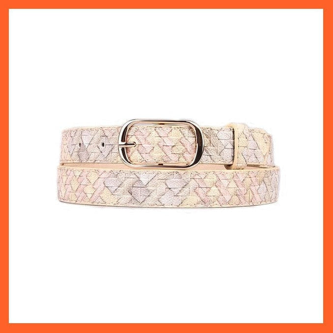 Women Pu Leather Belt 66 Styles Metal Buckle Waistband | whatagift.com.au.