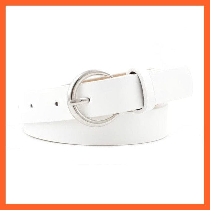 Women Pu Leather Belt 66 Styles Metal Buckle Waistband | whatagift.com.au.