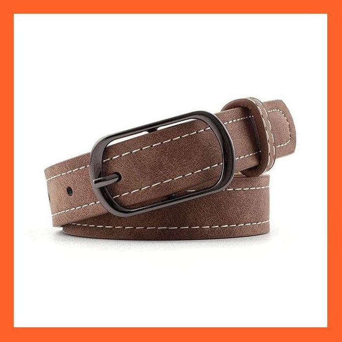 whatagift.com.au belt Women Pu Leather Belt 66 Styles Metal Buckle Waistband