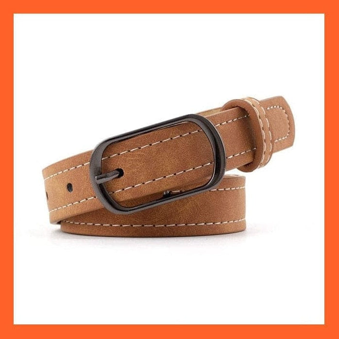 whatagift.com.au belt Women Pu Leather Belt 66 Styles Metal Buckle Waistband