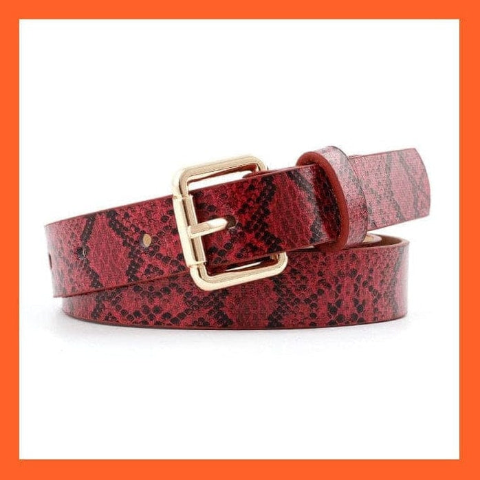 whatagift.com.au belt Women Pu Leather Belt 66 Styles Metal Buckle Waistband