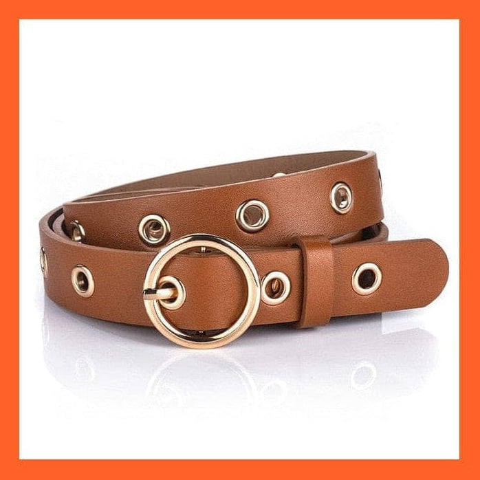 whatagift.com.au belt Women Pu Leather Belt 66 Styles Metal Buckle Waistband