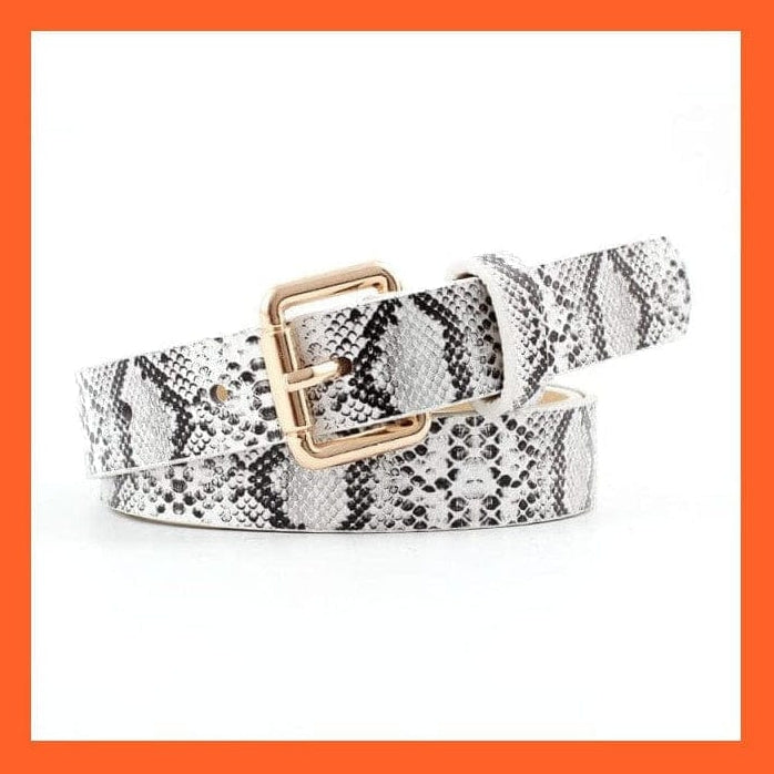 whatagift.com.au belt Women Pu Leather Belt 66 Styles Metal Buckle Waistband