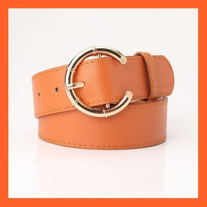 whatagift.com.au belt Women Pu Leather Belt 66 Styles Metal Buckle Waistband
