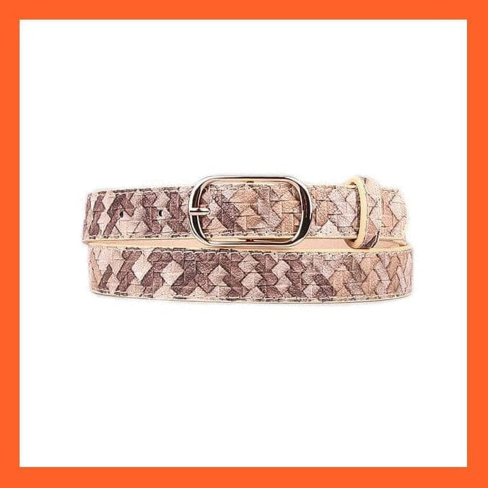 whatagift.com.au belt Women Pu Leather Belt 66 Styles Metal Buckle Waistband