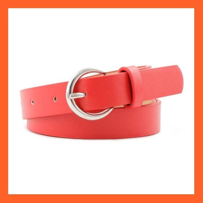 whatagift.com.au belt Women Pu Leather Belt 66 Styles Metal Buckle Waistband