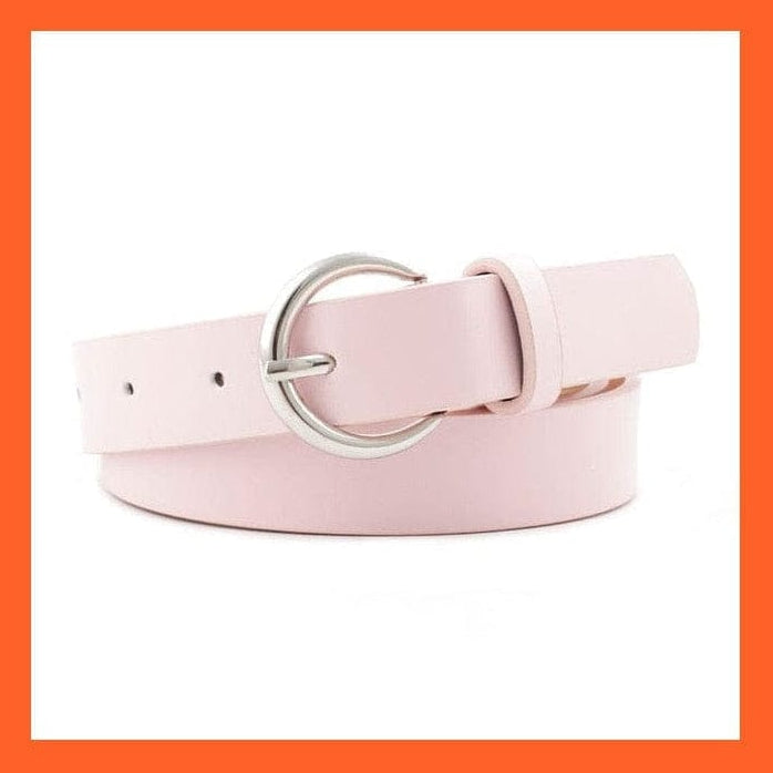 whatagift.com.au belt Women Pu Leather Belt 66 Styles Metal Buckle Waistband