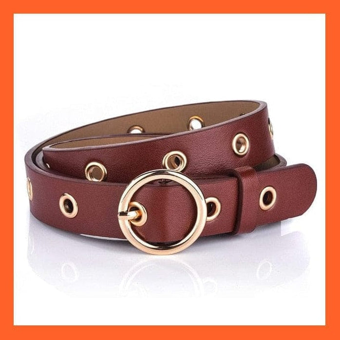 whatagift.com.au belt Women Pu Leather Belt 66 Styles Metal Buckle Waistband