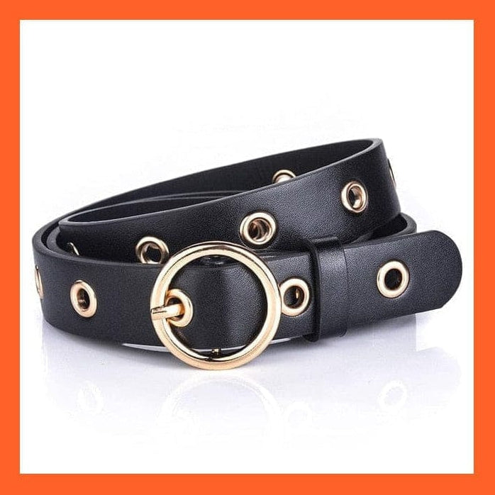 whatagift.com.au belt Women Pu Leather Belt 66 Styles Metal Buckle Waistband