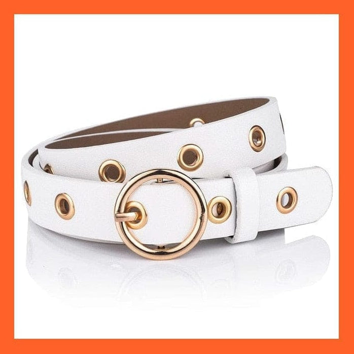 whatagift.com.au belt Women Pu Leather Belt 66 Styles Metal Buckle Waistband