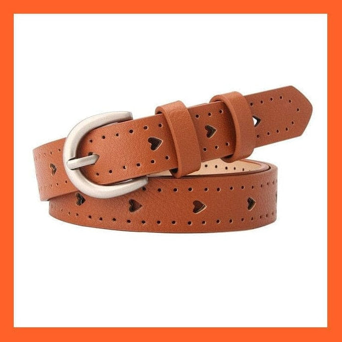 whatagift.com.au belt Women Pu Leather Belt 66 Styles Metal Buckle Waistband
