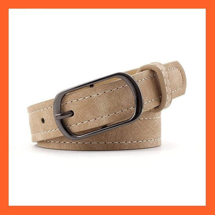 whatagift.com.au belt Women Pu Leather Belt 66 Styles Metal Buckle Waistband