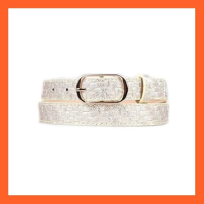 whatagift.com.au belt Women Pu Leather Belt 66 Styles Metal Buckle Waistband