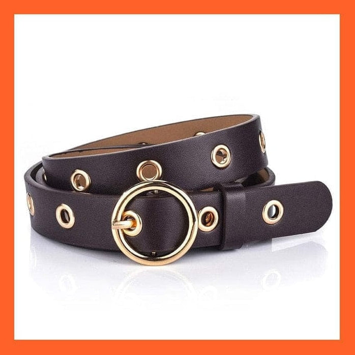 whatagift.com.au belt Women Pu Leather Belt 66 Styles Metal Buckle Waistband