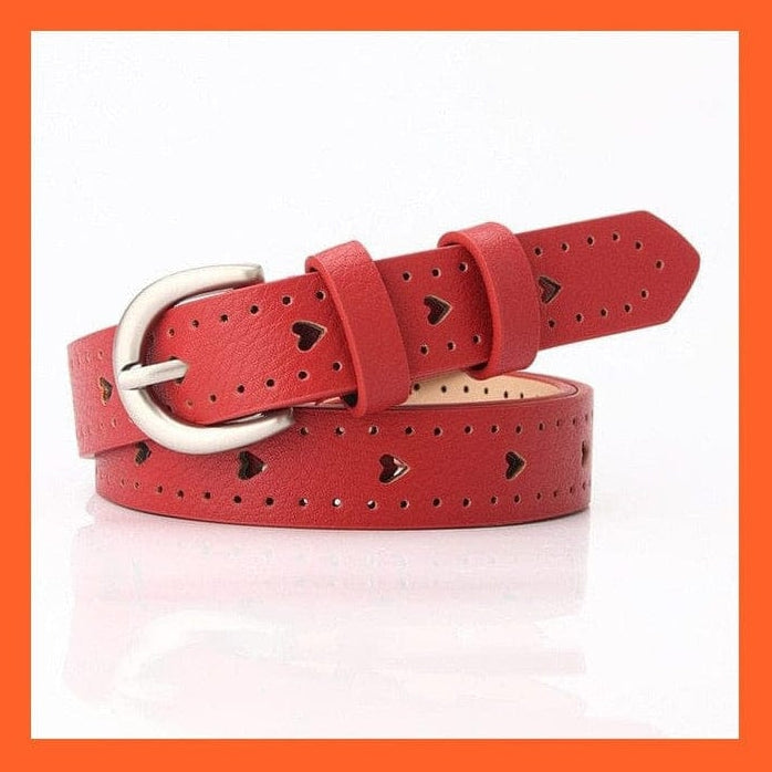 whatagift.com.au belt Women Pu Leather Belt 66 Styles Metal Buckle Waistband