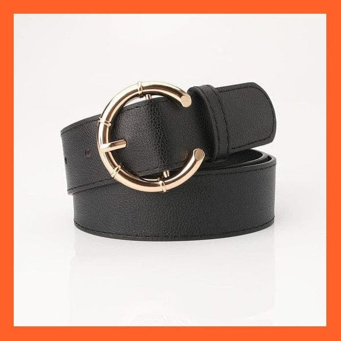 whatagift.com.au belt Women Pu Leather Belt 66 Styles Metal Buckle Waistband