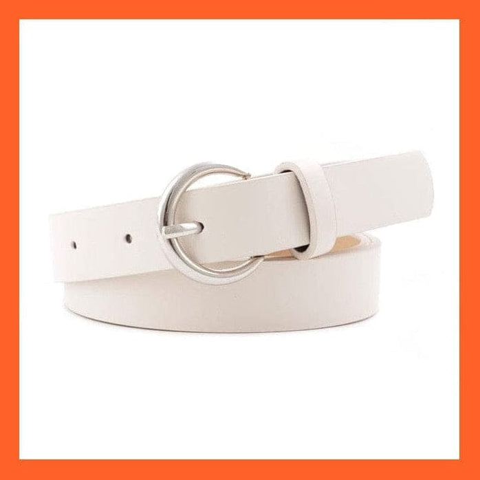 whatagift.com.au belt Women Pu Leather Belt 66 Styles Metal Buckle Waistband