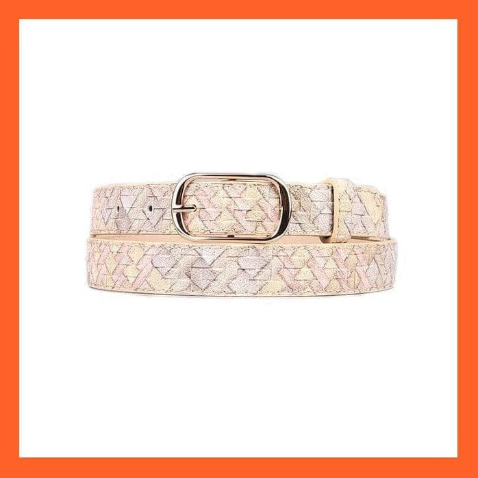 whatagift.com.au belt Women Pu Leather Belt 66 Styles Metal Buckle Waistband