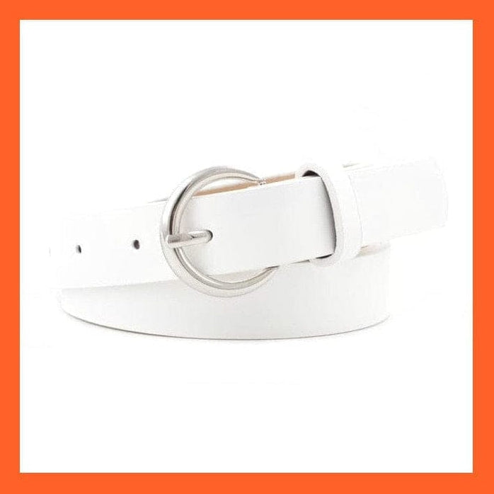 whatagift.com.au belt Women Pu Leather Belt 66 Styles Metal Buckle Waistband