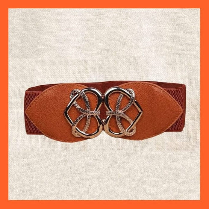 whatagift.com.au Belt Women Wide Belt Thick Vintage Totem Print Stretch Leather Waist Belt