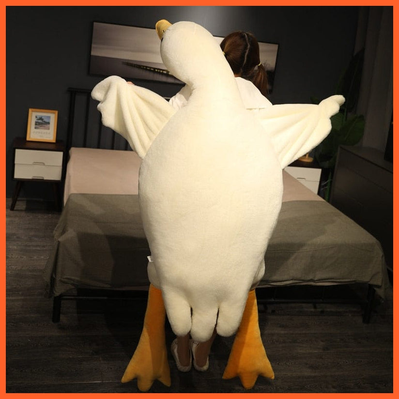 whatagift.uk Big White Goose Pillow Comforting Plush Toy | Home Decorative Item | Children Toy