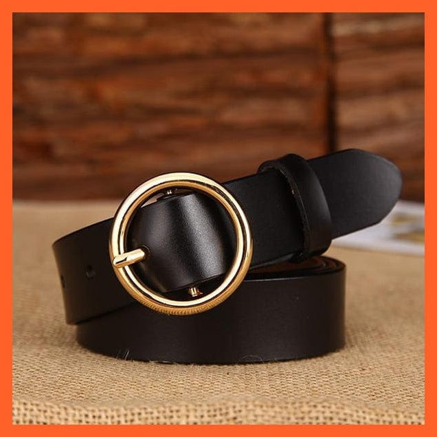 whatagift.com.au black / 100cm Leather Belt For Women |  Women Luxury Designer Brand Belt