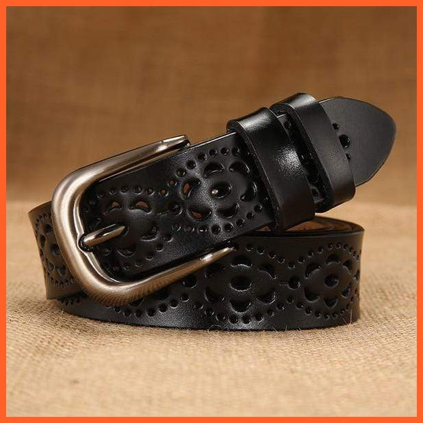 Genuine Leather Floral Carved Belts | whatagift.com.au.